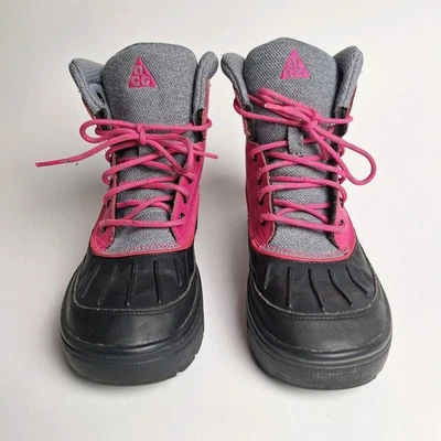 Nike ACG Botas Zapatos Mujer Talla 5.5 Gris Rosa Impermeable Invierno Pato 314078-800 Foto 1 de 4
