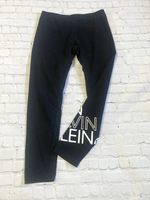 Calvin Klein Performance Leggings Womens L Cotton Blend Stretch Athletic Capri - Image 1 of 4