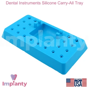 Vassoio portatutto in silicone per strumenti odontoiatrici tutti i tipi di frese odontoiatriche compatibili - Foto 1 di 5