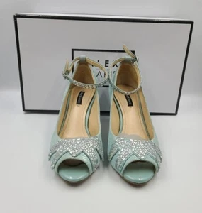 Alex Marie Women’s High Heel Sky blue Suede Designer Shoes with Sequin Sz 6M - Picture 1 of 7