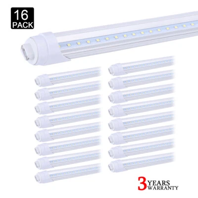16 Pack R17D HO 8FT Led Tube Light Bulbs 45W 8Foot T8 8' Led Shop Light 6000K - Image 1 of 4