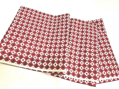 Fabric Traditions 1994 Geometric Checkered Red Black 22" W x 18  FT SQ. - Image 1 of 4