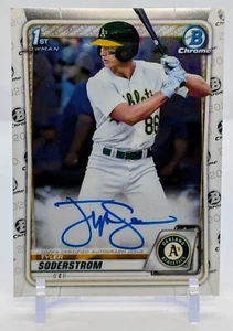 2020 Bowman Draft TYLER SODERSTROM Chrome Auto Autograph #CDA-TS Athletics - Picture 1 of 2