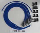 Ford Small Block 289-302 Blue Universal Hei Spark Plug Wires 45/135 Degree Boots