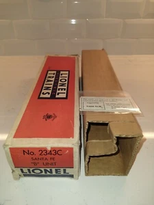 LIONEL POSTWAR 2343C F3 SANTA FE B UNIT EMPTY BOX, INSERT, & INSPECTION SLIP EX - Picture 1 of 13