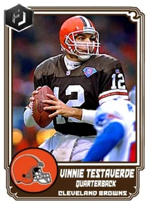 ACEO VINNY TESTAVERDE CLEVELAND BROWNS MASSGESCHNEIDERTE HANDGEFERTIGTE KUNSTKARTE - Bild 1 von 2