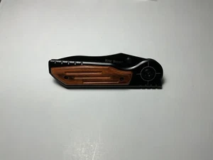 Ridge Runner 31/2” Liner Locking Knife W thumb Screw Wood Handle And Belt Clip - Picture 1 of 4