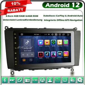 8-Kern Android 13 Autoradio CarPlay DAB+ GPS Navi Mercedes-Benz SLK-Klasse R171 - Bild 1 von 23
