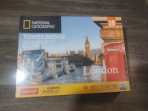 National Geographic London Tower Bridge 3D Jigsaw Puzzle Architectural Model NEW - Picture 1 of 3