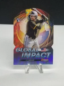 2022 Bowman's Best CJ ABRAMS Global Impact Refractor Rookie RC #GI-22 - Picture 1 of 2
