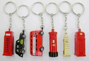 5 BRITISH MINIATURE LONDON KEY RING BRELOCK DIECAST METAL KEYCHAIN SOUVENIR GIFT - Picture 1 of 1