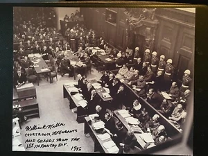 William Miller Nuremberg Trials Guard Autographed 8x10 Picture WW2 Germany - Picture 1 of 1