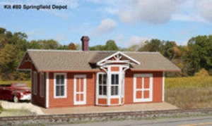 American Model Builders S Scale 80 LaserKits S Springfield Depot Kit - Picture 1 of 1