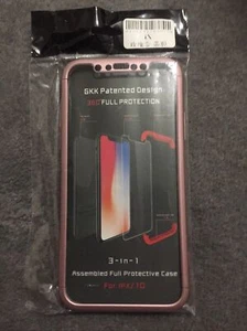 GKK Patented Design 360 Protection 3 In 1 Surface Tempered Glass Mount iPhone X - Picture 1 of 1