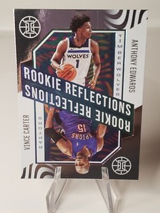 ANTHONY EDWARDS : 2021 Illusions "Rookie Reflections" Match with Vince Carter