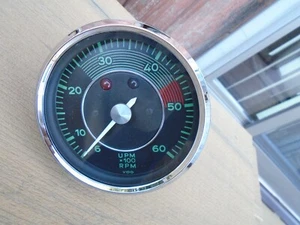 Porsche 356AB VDO 6000 RPM Mechanical Tachometer 2.57 date stamp FREE SHIPPING - Picture 1 of 7