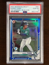 2021 Bowman Draft 1st Edition BD1 Harry Ford Blue Foil PSA 10 GEM MINT 