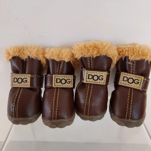 DOG Brand Dog Fur lined Boots NEW 2" Paw Pet Fashion - Picture 1 of 2