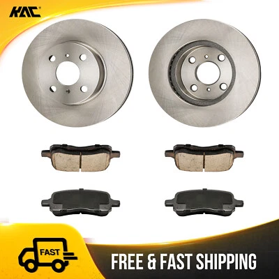 Front Disc Rotors Ceramic Brake Pads For Chevrolet Prizm 1998 1999 2000-2002 Foto 1 de 4