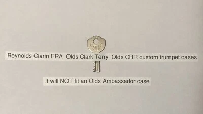 Crest Lock Co Key 4 Olds Reynolds Kanstul deluxe higher end trumpet cases 1970’s - Image 1 of 4