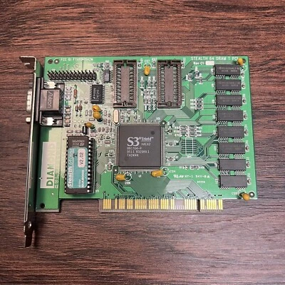 Diamond Stealth 64 DRAM 1MB PCI Video Card S3 Trio64 VGA For DOS Gaming - Image 1 of 3