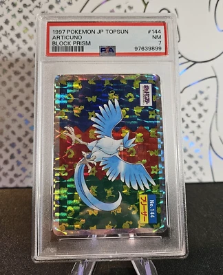 1997 Pokemon Japanese Topsun Articuno #144 Block Prism Holo PSA 7 Pop 2! - Image 1 of 4