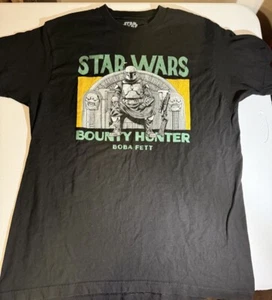 STAR WARS BOBA FETT BOUNTY HUNTER T SHIRT Mens L Black - Picture 1 of 4