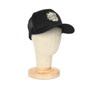 Santa Cruz Flaming Dice Dot Mesh Back Cap - Black - Picture 1 of 5