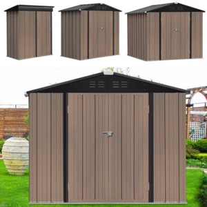 Metal Garden Shed 6 X 4, 8 X 6, 5 X 3 Garden Storage WITH FREE BASE Lockable NEW - Picture 1 of 39