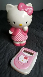 Sanrio Hello Kitty Calculator With Auto Clock #KT2076 / Coin Piggy Bank collect - Picture 1 of 7