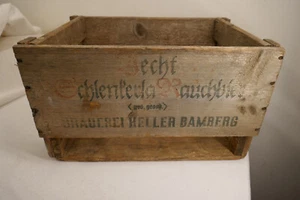 Aecht Schlenkerla Bierkiste Holz Bierkasten Brauerei Heller Biertragerl Reklame - Bild 1 von 8