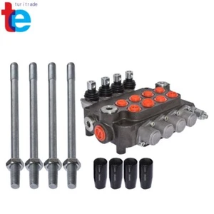 Valvola di controllo idraulica regolabile 4 bobine doppio effetto 21 GPM 3600 PSI NUOVA - Foto 1 di 10