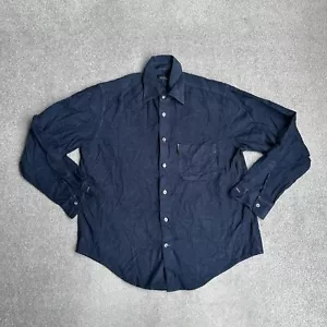 TRUSSARDI Herren Cord Hemd Shirt Gr. L Regular Fit Cordhemd Casual 19802 Blau - Bild 1 von 9