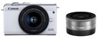 Canon Mirrorless SLR Camera EOS M200 Double Lens Kit White EOSM200WH-WLK