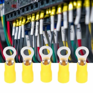 100x RV5.5-5 #10Bolzen isolierte Klemmen Ring elektrische Draht Crimpverbinder - Bild 1 von 7