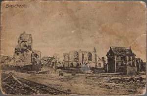 WW1 Postcard Bixschoote Belgium - The ruins after the Battle in November 1914 - Picture 1 of 2