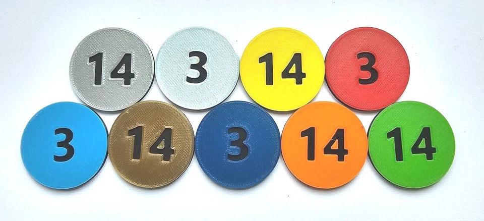 Discos de número de clavija de pesca/tiro (personalizados) Foto 1 de 1