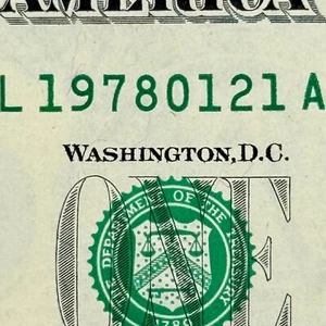 1978 January 21st Birthday Dollar 1978 Jan 21 Birthday Note Birthday Gift 1978 - Picture 1 of 3
