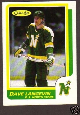 1986-87 OPC Hockey Dave Langevin #218 North Stars NM/MT - Image 1 of 1