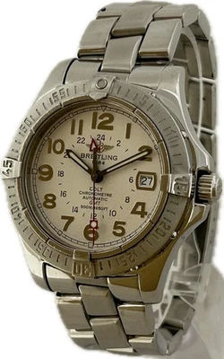 Breitling Colt GMT A32350 Silver Dial 40mm Automatic Mens Watch Excellent A4886 - image 1 of 4
