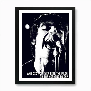liam gallagher oasis britpop music  Framed Wall Art Poster Canvas Print Picture - Picture 1 of 4
