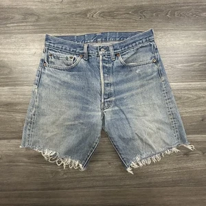 Pantalones Cortos Levis 501 De Colección Años 60 Para Hombre Ribete Medio Denim Corte Verdadero Envejecido - Imagen 1 de 10
