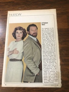 1982 IT TAKES TWO Patty Duke / ESTRELLA DE LA FAMILIA - Guía de TV página de 2 caras - Imagen 1 de 4