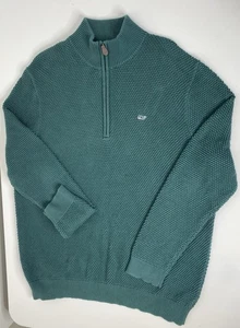 Vineyard Vines Herren XL Pullover Quarter-Zip grün Baumwollpullover - Bild 1 von 5