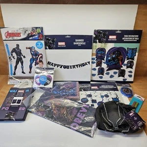 Huge Lot of Black Panther Wakanda Birthday Party Supplies and Decorations - NEW - Picture 1 of 11