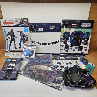 Huge Lot of Black Panther Wakanda Birthday Party Supplies and Decorations - NEW - Image 1 of 4