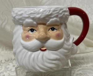 Weihnachtsmann Kopf Becher Sur La Table figürlich Steinzeug schöne Weihnachtstasse - Bild 1 von 8