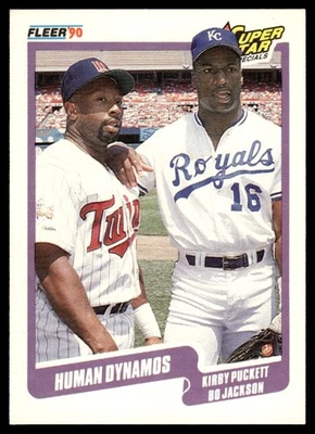 Fleer #635 Kirby Puckett/Bo Jackson Minnesota Twins/Kansas City Royals 1990 Foto 1 de 2