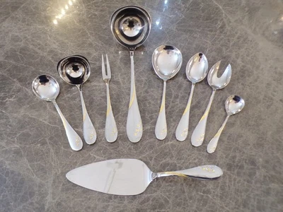 WMF Modell IMPRESSION Satz Vorleger Vorlegeteile 9 Teile in Cromargan TOP ! - Bild 1 von 4