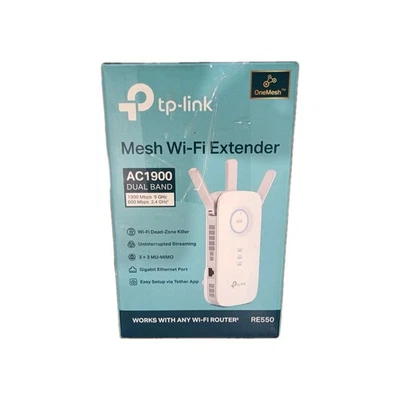 TP-Link AC1900 Wireless Dual Band Mesh Wi-Fi Range Extender Booster, RE550 - Image 1 of 4